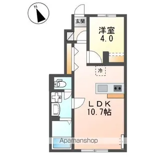 アジュール【101号室】の間取り