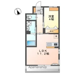 プランドール横濱【2階】の間取り