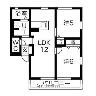 リベラルB棟【1階】の間取り