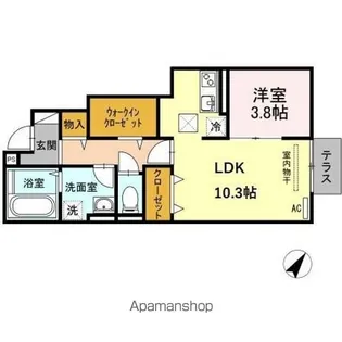 OKーROOM千代田町【1階】の間取り