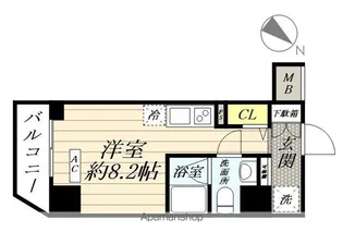 スパシエイラーレ横浜【2階】の間取り