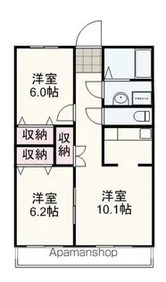 2LDKの間取り画像