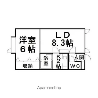 ラピュタハウスC【2階】の間取り