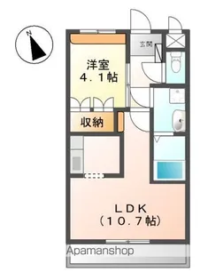 アヴァンティ三国ヶ丘【1階】の間取り