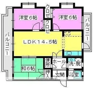 サクスィードハウジング【4階】の間取り