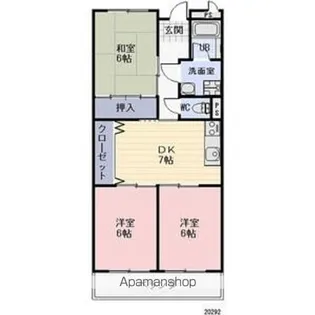 リンピア伊那【303号室】の間取り