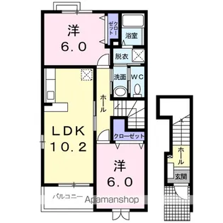 クラシオン ヴェールⅡ【2階】の間取り