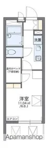 レオパレスRAI【207号室】の間取り