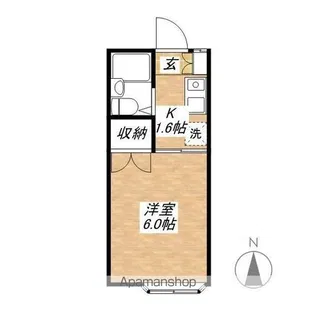 エムズワン南棟【115号室】の間取り
