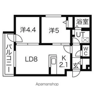 EーHORIZON北円山(北4西22)【3階】の間取り