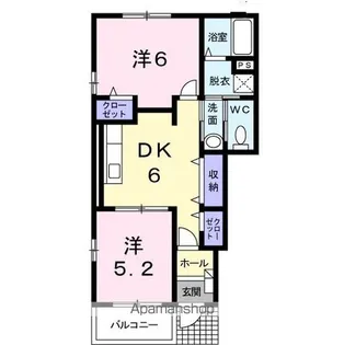 クラール織部【1階】の間取り