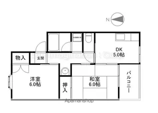 ルミネス瀬田【106号室】の間取り