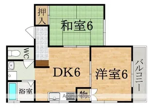 ベルジュ松美台【2階】の間取り
