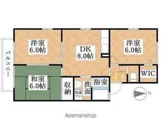ロイヤルガーデン田中【1階】の間取り