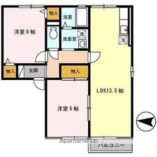 ボヌール九【2階】の間取り