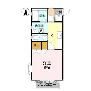 クリスタル女池 B【1階】の間取り