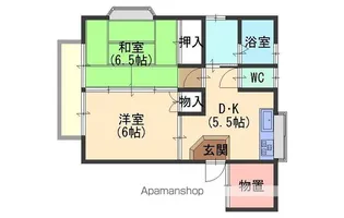 リバーサイド藤B棟【201号室】の間取り