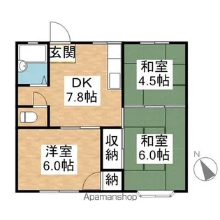 ハイツオカノⅠ【103号室】の間取り
