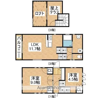 愛知県名古屋市千種区日和町1丁目【一戸建】の間取り