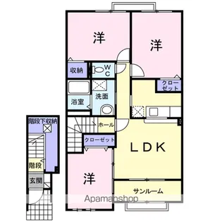 FLOURISHINおやまつⅢ【2階】の間取り