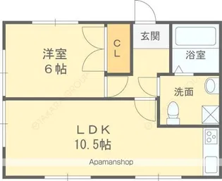 グレイスフル甲東園Ⅱ【2階】の間取り