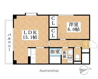 ピュアナイン【301号室】の間取り