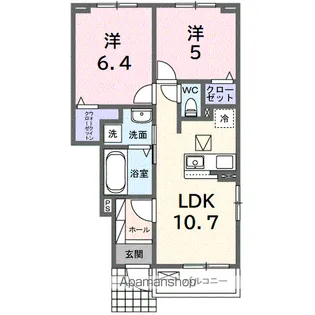 プリミエB【1階】の間取り