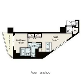 SーRESIDENCE駒沢大学駅前【7階】の間取り