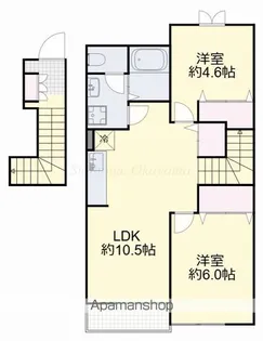 ラフィーネAYA A棟【2階】の間取り