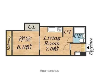 ビッグパレス白石【202号室】の間取り