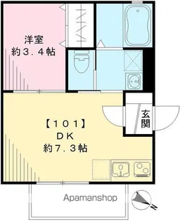 Mメゾン上野桜木【101号室号室】の間取り