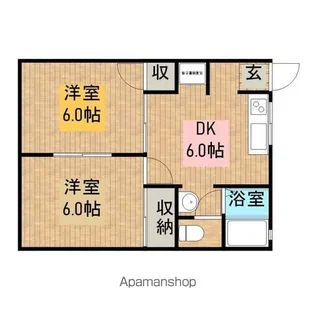サンモール一番館【202号室】の間取り