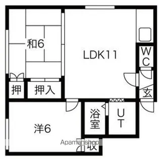 和光ハイツ【5号室号室】の間取り