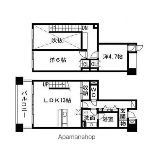 ファミールサイセイⅢ【406号室】の間取り
