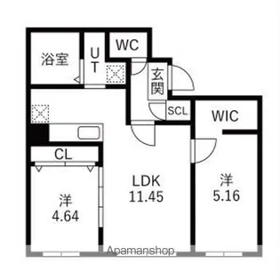 仮)S9W15 MS A棟【403号室】の間取り