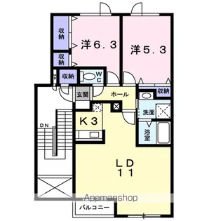 クレイン2【2階】の間取り