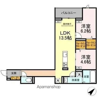 CLASSEUM都賀【2階】の間取り
