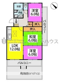 ファミーユ筑紫【101号室】の間取り
