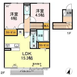 シュトラント国分寺Ⅱ【2階】の間取り