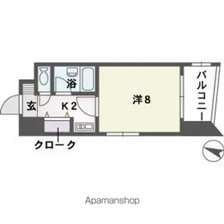 ソレアード赤坂【7階】の間取り