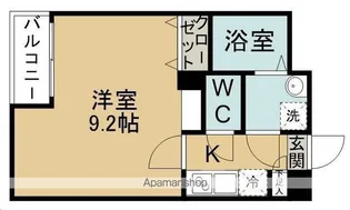 ポミエ愛宕橋B棟【3階】の間取り