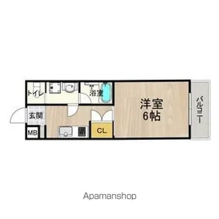 CITY SPIRE心斎橋EAST【906号室】の間取り