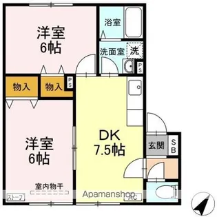 ハイセレール三好【2階】の間取り