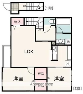 グランメゾン草薙【201号室】の間取り