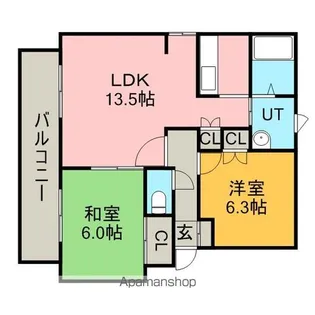 パークハイツC【303号室】の間取り