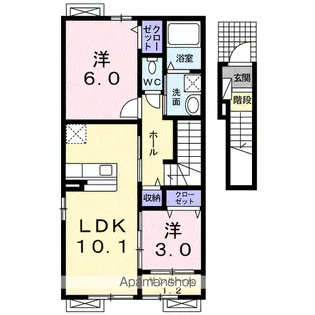 ラベンダーハイツ【2階】の間取り