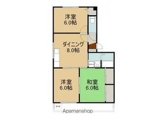 高島マンション【201号室】の間取り