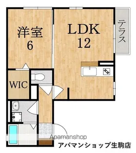 リバーラック A棟【1階】の間取り