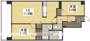 ロイヤルガーデンタワー岡山幸町【5階】の間取り