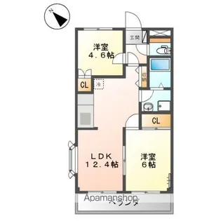 カナール【1階】の間取り